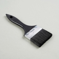 Pinceau plat industriel de 3 pouces à poils mélangés, manche en plastique durable, robuste pour peinture à l'huile, acrylique, vernis, teinture, murs et bois
