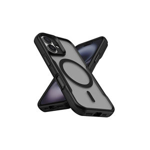 Coque en silicone souple de luxe compatible MagSafe pour iPhone 16 Plus avec protection antichoc Airbag et bord coloré élégant style INS - Product Image 1