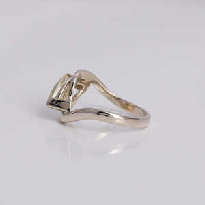 Elegante anillo de bodas de oro macizo de 14 quilates con corte Marquesa amarillo, Diamante cultivado en laboratorio, diseño de moda, estilo clásico - Product Image 3