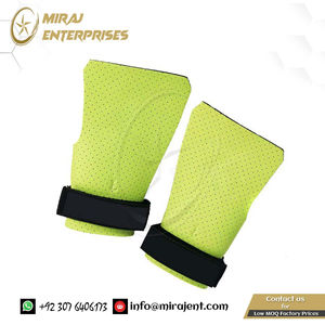 Poignées de gymnastique en microfibre de carbone sans doigts pour l'haltérophilie PC & PU matériel bon marché prix logo personnalisé en gros - Product Image 3