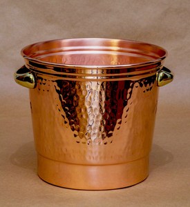 El mejor enfriador de vino de cobre martillado, pinzas de cubo de hielo de lujo, Enfriador de bebidas superior clásico para fiestas, mesa de cocina para champán - Product Image 4