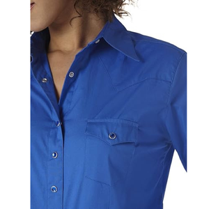 เสื้อเบลาส์ทรงหลวมสำหรับผู้หญิงเสื้อใส่ทำงานคอวีมีกระดุมแขนยาวสำหรับผู้หญิงคุณภาพระดับพรีเมี่ยม - Product Image 4