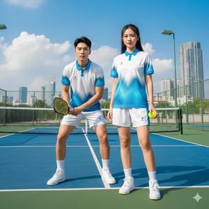 New Design High Quality Men's Winter Hooded Pickleball <b>Short</b> <b>Sleeve</b> Breathable Spandex/Cotton for Shirts Regular Fit - Product Image 4