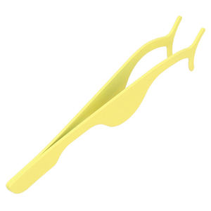 แหนบขนตาปลอมสีเหลืองเคลือบแบบกำหนดเองแหนบเพื่อความงามแหนบสเตนเลส - Product Image 5