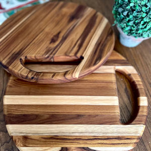 Tabla de Cortar de Madera con Mango, Apta para Lavavajillas, Ecológica, Antibacteriana, de Resina, Tabla de Queso de Alta Calidad - Product Image 1