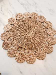 Haute bonne qualité jacinthe d'eau plaque ronde décor Table napperon écologique Durable meubles de maison - Product Image 2