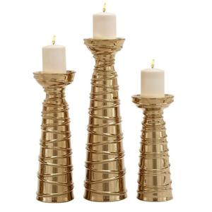 Bougeoir en métal pour éclairage et décoration d'intérieur Bougeoir décoratif élégant à finition antique - Product Image 1