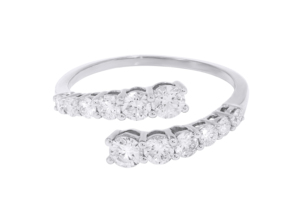 แหวนเพชรบายพาสสำหรับงานแต่งงาน0.50Ct เงินสเตอร์ลิงวงแหวนเพชรสุดเก๋มีสไตล์ - Product Image 3