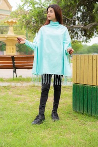 เสื้อปอนจูสำหรับผู้หญิงเย็บอย่างมีสไตล์/ดีไซน์ใหม่ล่าสุด/ชุดปาร์ตี้สวมใส่ด้านบนสำหรับเธอ) (สินค้าอาจเป็นเสื้อตัวเล็ก) - Product Image 3