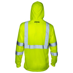 Camiseta de Alta Visibilidad Personalizada, de Secado Rápido, para Construcción, Manga Larga, Reflectante, de Poliéster, con Capucha, Servicio OEM - Product Image 5
