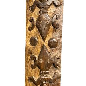 Panel Decorativo de Madera Hecho a Mano con Diseño Ancestral de Naga - Product Image 2