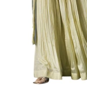 Set Chinon Kurta Beige chiaro con cuttdana e paillettes Dupatta abito Sharara tradizionale per gli invitati al matrimonio - Product Image 5