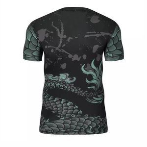 Directo sublimado Jiu Jitsu Rash guards diseñe su propio Rash Guard personalizado manga corta Surf Logo MMA BJJ - Product Image 2