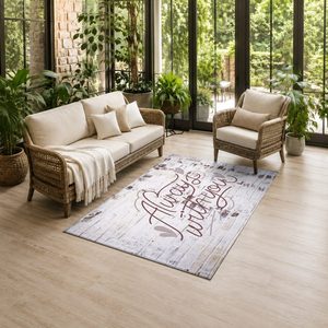 RUGS DEPOT LXDP-0817 Wholesale Ivory Cream Traditional Anatolian Digital Printed Machine Washable Chenille Area Rug Non <b>Slip</b> - Product Image 6