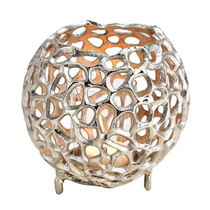 Customized Antique Metal Side Tabletop <b>Candlestick</b> Holder with Handmade Logo for Home & Hotel Festive Christmas Decor - Product Image 1