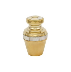 Dome Top <b>Mini</b> Brass Cremation Keepsake <b>Urn</b> Standard Quality Brass <b>Urn</b> <b>for</b> Funeral <b>Ashes</b> with Black Bonds Design <b>for</b> Baby - Product Image 6