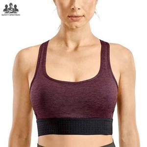 Nouveau soutien-gorge de sport réversible grande taille pour femme avec logo personnalisé sur le devant, respirant, maintien élevé, écologique pour le yoga et la gym - Product Image 1