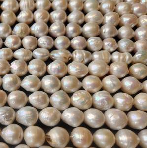 Cuentas de perlas de arroz de agua dulce blancas cultivadas naturales hebras sueltas cuentas sin tratar para la fabricación de joyas CAMBIO DE Color efectos ópticos - Product Image 6