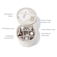 Benutzer definierte runde wasserdichte Recycling-Reise-Toilettenartikel-Organizer-Tasche mit Griff Damen Make-up Kosmetik tasche