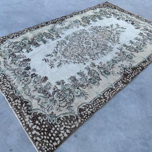 Alfombra Turca de 5.5x8.9 pies (167x270 cm), Alfombra Vintage Marrón con Diseño de Camuflaje - Product Image 4