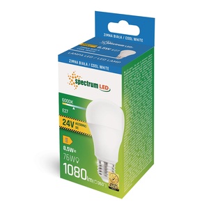Lampada LED standard 24V 8.5W 6500K 60x107mm. (Spectrum WOJ+14659) - Product Image 1