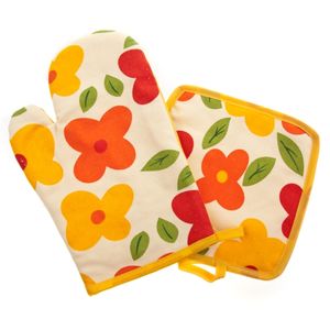 Extra Long Kitchen Oven Mitt Kitchen <b>Accessories</b> Printed Design Cotton Oven Mitten Supplier in India - Product Image 4