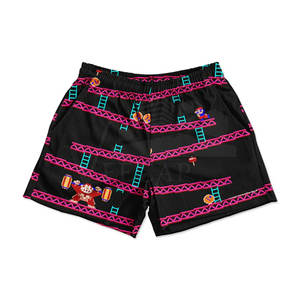 High Street Style Quick Dry Gym Mesh <b>Shorts</b> Plus Size Fitness Summer Solid <b>Pattern</b> Mid Elastic Waist Digital Printed Breathable - Product Image 1