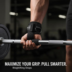 Sangles de musculation robustes de 7 mm d'épaisseur avec anneaux en D, poignée antidérapante, rembourrage en néoprène, support de poignet, fermeture à boucle et crochet pour - Product Image 4
