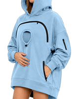 Pull décontracté à capuche pour femme, collection automne 2026, de haute qualité, avec poche pour chat, manteau chaud à manches longues, prix de gros.