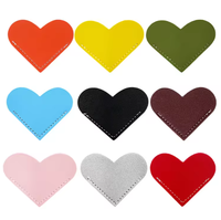 Prêt de stock en cuir en forme de coeur signets mignon lecture signets coin promotionnel signets en cuir en gros