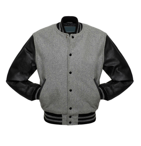 <b>Men's</b> Custom Made Leather Varsity <b>Jacket</b> Pocket <b>Light</b> Fabric Long Sleeves Hooded CollegeBaseballjacket for <b>men</b> DDP Shipping - Product Image 3