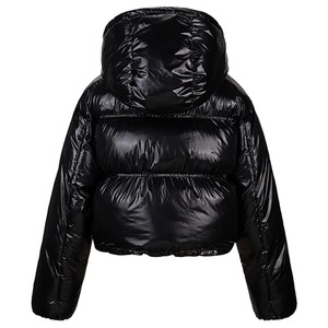 Women's Winter Warm Bubble Puffer <strong>Jacket</strong> Breathable Nylon Coats with Shiny Light Zipper Closure Printed Pattern Crop Style Women - Product Image 2