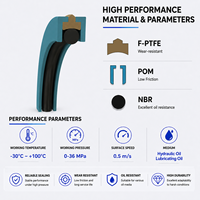 Joint d'étanchéité rotatif RDA en PTFE, NBR, FKM, anneau d'arbre énergisé, joint d'huile hydraulique à faible friction pour pompe, moteur, boîte de vitesses, joint d'articulation lourd