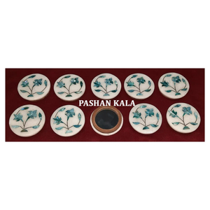 Espejo con Incrustaciones de Madreperla Verde Mármol, Diseño Moderno, Tradicional y Novedoso, para Regalos Empresariales y Festivos - Product Image 1