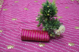 Ropa de fiesta de diseño elegante, Color rosa, la mejor calidad, Georgette, impresión Digital, Gota Pati, papel que funciona al por mayor, India - Product Image 3