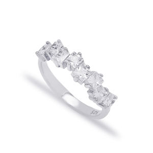 Anillo de circonita brillante hecho a mano, joyería de plata de ley 925 - Product Image 6