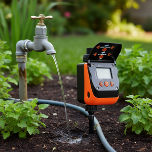 Temporizador de Riego por Goteo para Jardín Video 6+ (9V), Temporizador de Grifo para Microirrigación, Compatible con Claber y AQUAUNO 8413 - Product Image 3