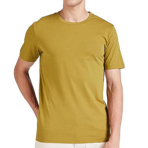 Camiseta corta de algodón 100% de alta calidad para hombre, nuevo estilo con diseño de línea único, ajuste holgado personalizado - Product Image 1