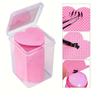 DRAGONLASH Almohadillas de Limpieza de Algodón en Forma de Corazón, Negras, Hechas a Máquina, de Alta Calidad, para Extensiones de Pestañas, Personalizadas - Product Image 1