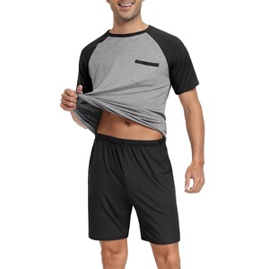 Ensemble de survêtement d'été en coton respirant pour homme, 2 pièces, ensemble décontracté de jogging pour homme, t-shirt à manches courtes et short, ensembles jumeaux - Product Image 4