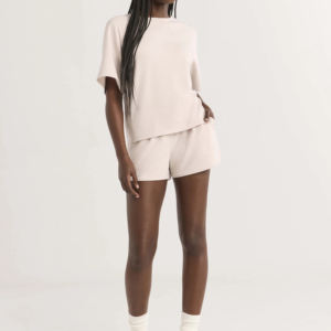 Summer New Arrivals Oversized Women's Sets Two Piece Short Set Crop Tank Top 100% Cotton <b>Biker</b> Short Set 2 Piece Set Women - Product Image 2