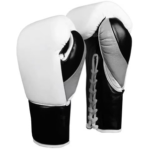 Hot Selling Super Quality Lace-up Boxing Gloves Custom Logo Cowhide Adults Competition Made Breathable Lace-up Boxing Gloves - Product Image 1