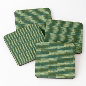 Ensemble de 4 sous-verres de service de thé imprimés en bois multicolore Set de napperons de cuisine pour la maison et la cuisine Vente à chaud de sous-verres - Product Image 5