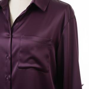 Chemise en organza tendance pour femmes 2025, sans manches, col en V, style coréen, haut imprimé vintage de haute qualité, chemise de bureau décontractée ODM - Product Image 5