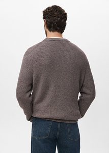 Pull en tricot pour homme personnalisé, anti-rétrécissement, style ample, couleur unie, chaud, confortable, col rond, tricot torsadé, taille basse - Product Image 4