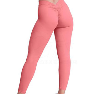 Leggings de Yoga Largos con Logotipo Personalizado 2026, Leggings de Gimnasio con Espalda Fruncida para Mujer, Nuevo Estilo de Leggings de Yoga para Venta en Línea - Product Image 6