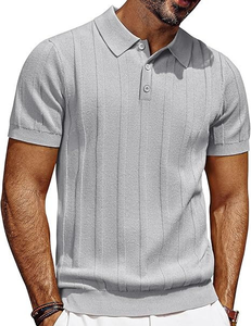 Nuevo Diseño de Camisa de Botones Sólidos para Hombre, Venta al por Mayor, Tejido de Punto Suave de Alta Calidad, 100% Algodón, Secado Rápido, Estilo Casual y Clásico - Product Image 5