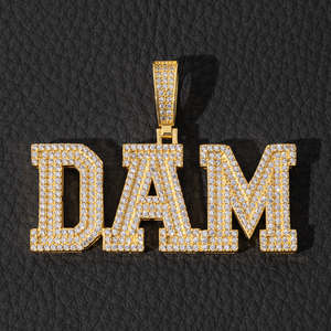 <b>Letter</b> Pendant <b>Necklace</b> with Chain Nautical Style Jewelry for Unisex Use - Product Image 3