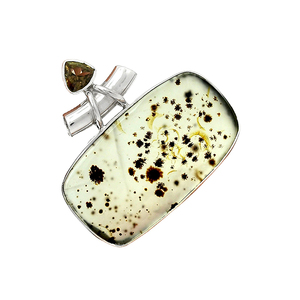 Colgante de Plata de Ley 925 con Piedra de Ágata de Montana, Colgante de Piedra Curativa de Ágata de Montana Natural, Colgante de Plata Maciza para Mujer - Product Image 3