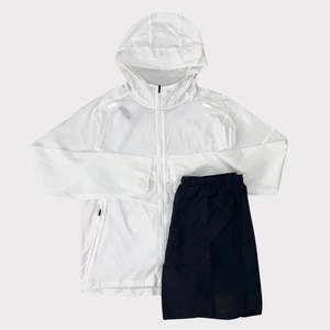 Chándal cortavientos de nailon con logotipo personalizado, chaqueta transpirable, conjunto cortavientos de dos piezas, chándales para hombre, chándal con cremallera - Product Image 3